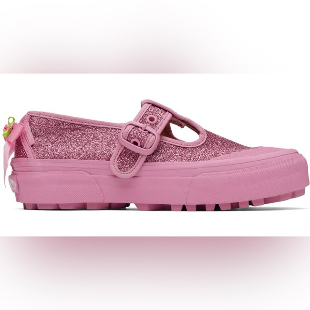 NIB VANS x Susan Alexandra Pink Glitter Mary Janes Women’s Size 7